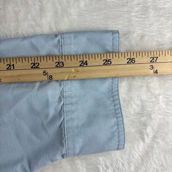 Simms Fishing Shirt Long Sleeve Button Down Men's Large Light Blue Fish it Well - Picture 6 of 11